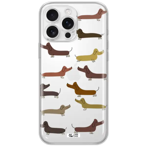 Dachshund Dogs Apple Iphone 16 Pro Max Clear Tpu Case