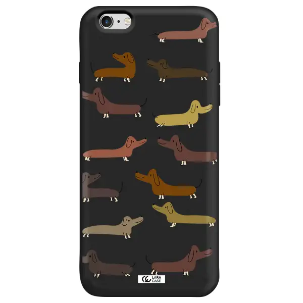 Dachshund Dogs Apple iPhone 6 s plus Silicone black Case