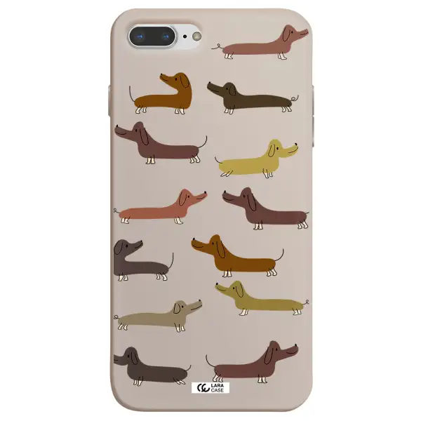 Dachshund Dogs Apple iPhone 7 plus Silicone Stone Case
