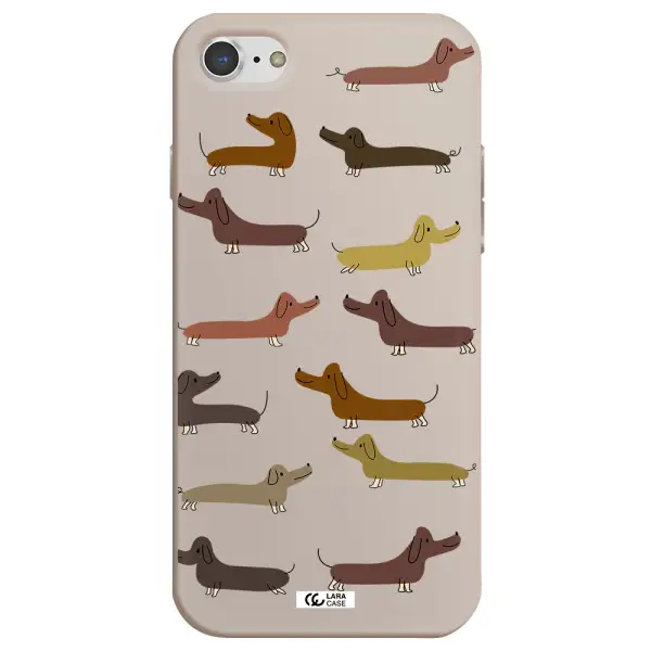 Dachshund Dogs Apple iPhone 7 Silicone Stone Case