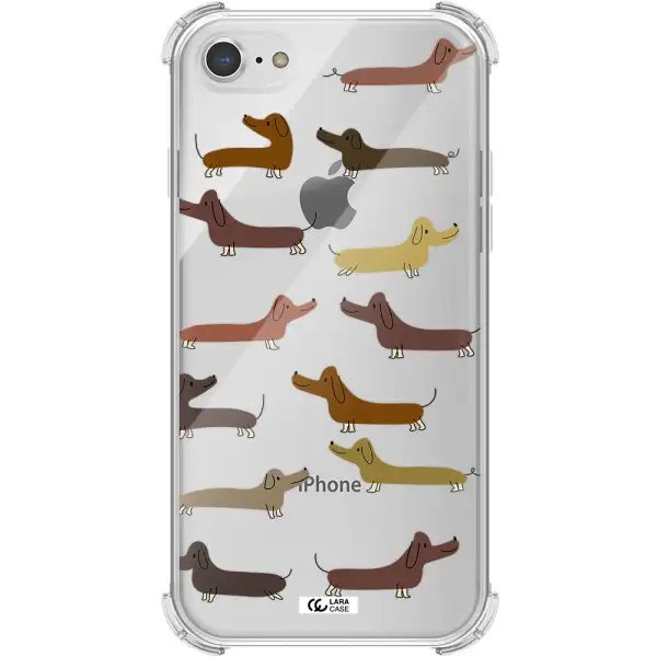 Dachshund Dogs Apple iPhone 8 Clear PC Case