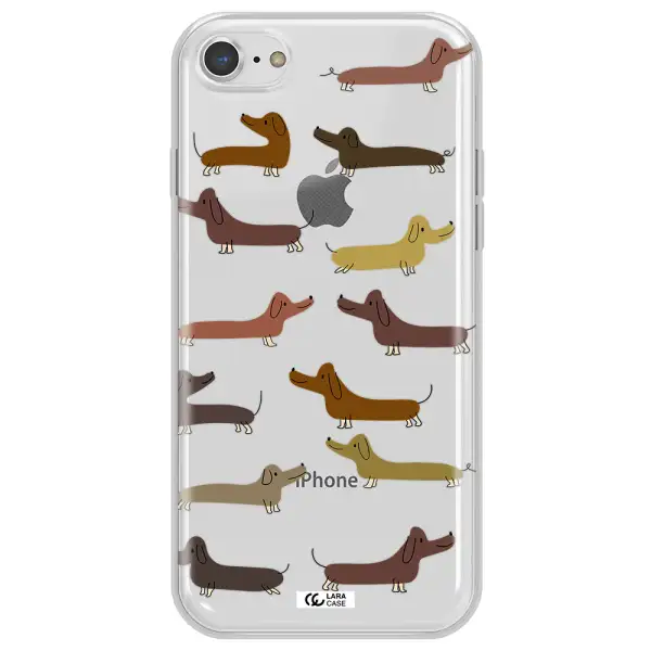 Dachshund Dogs Apple iPhone 8 Clear TPU Case