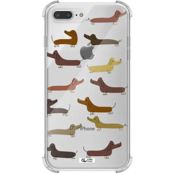Dachshund Dogs Apple iPhone 8 plus Clear PC Case