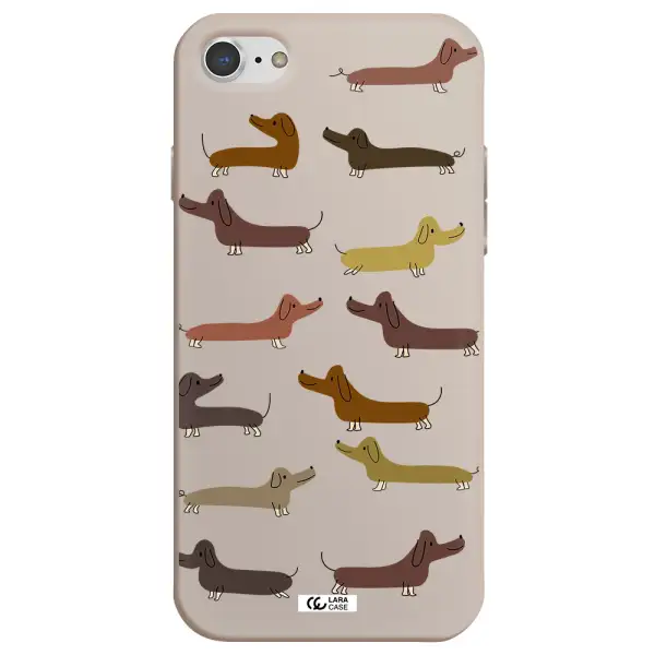 Dachshund Dogs Apple iPhone 8 Silicone Stone Case