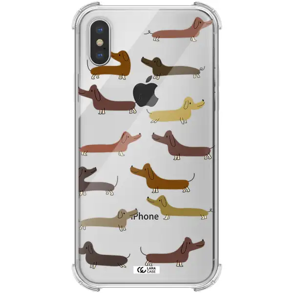 Dachshund Dogs Apple iPhone X Clear PC Case