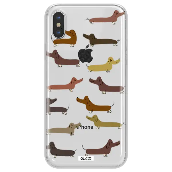 Dachshund Dogs Apple iPhone XS Clear TPU Case