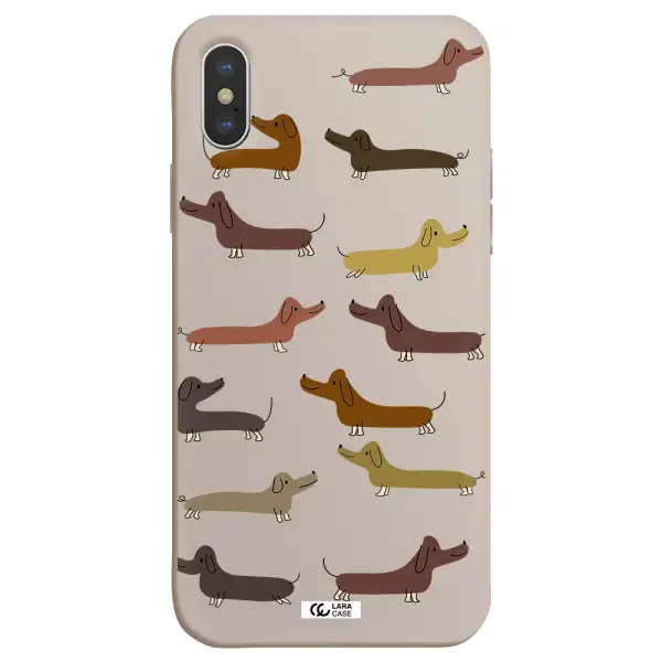 Dachshund Dogs Apple iPhone XS max Silicone Stone Case