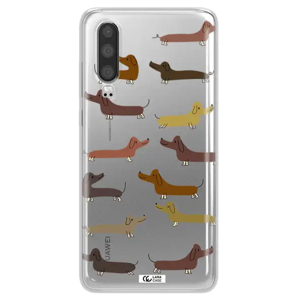 Dachshund Dogs Huawei P30 Clear TPU Case