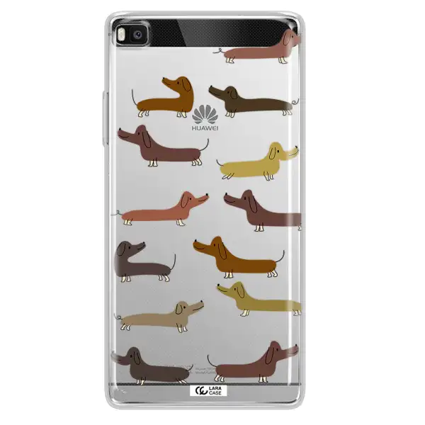 Dachshund Dogs Huawei P8 Clear TPU Case