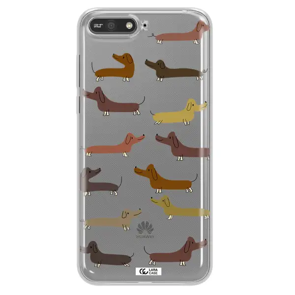 Dachshund Dogs Huawei Y6 2018 Clear TPU Case