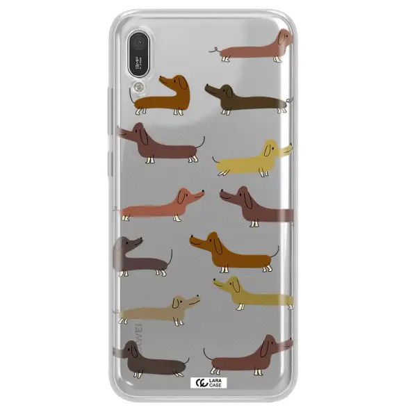Dachshund Dogs Huawei Y6 Pro 2019 Clear TPU Case