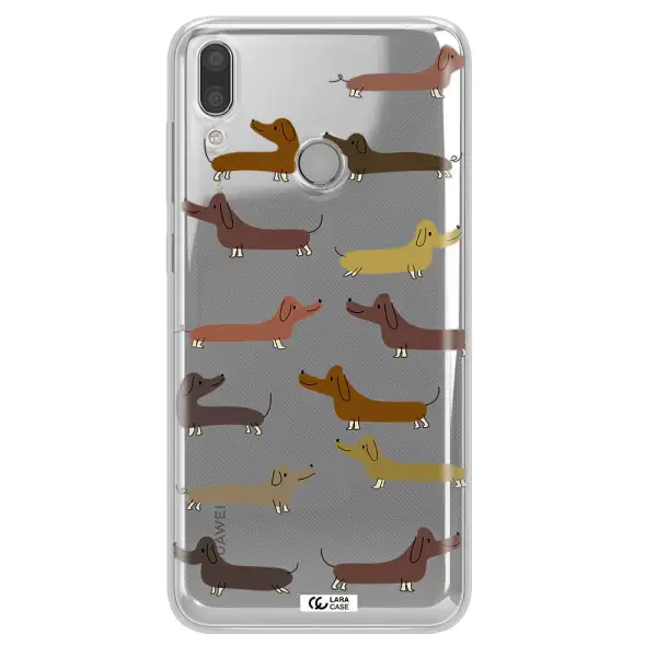 Dachshund Dogs Huawei Y7 2019 Clear TPU Case