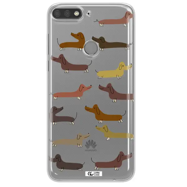 Dachshund Dogs Huawei Y7 Prime 2018 Clear TPU Case