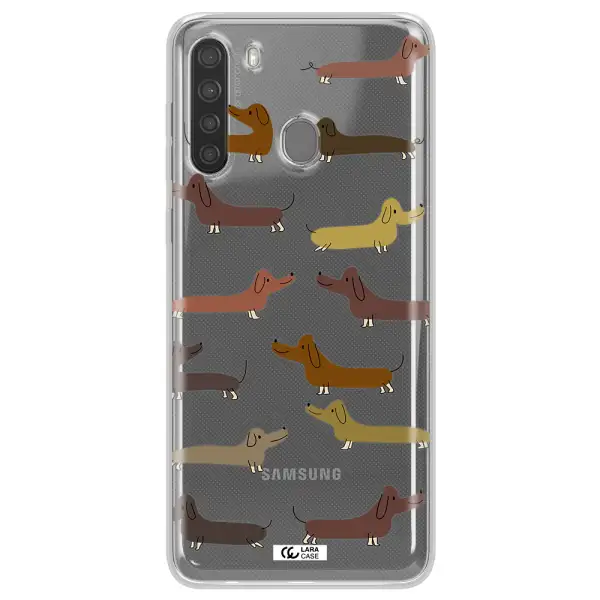 Dachshund Dogs Samsung A21 Clear TPU Case