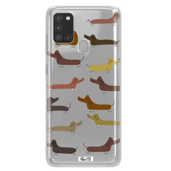 Dachshund Dogs Samsung A21S Clear TPU Case