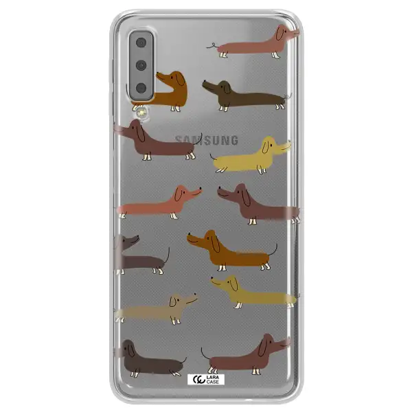 Dachshund Dogs Samsung A7 2018 Clear TPU Case
