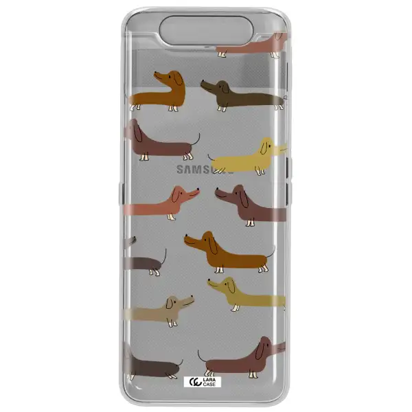 Dachshund Dogs Samsung A80 Clear TPU Case