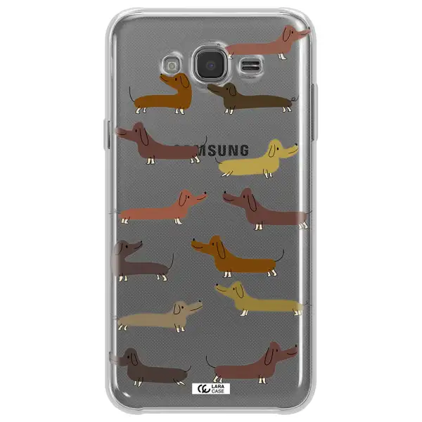 Dachshund Dogs Samsung J7 2015 Clear TPU Case