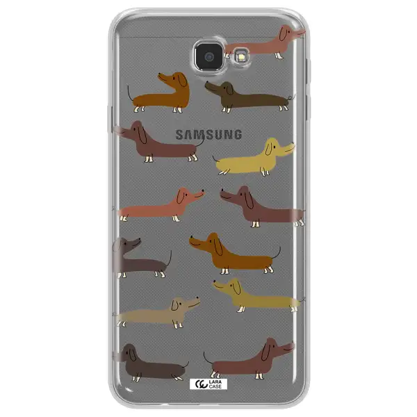 Dachshund Dogs Samsung J7 Prim Clear TPU Case
