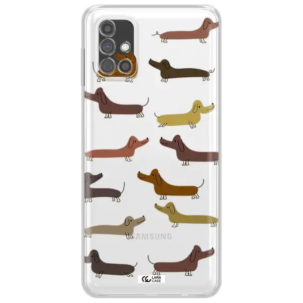 Dachshund Dogs Samsung M51 Clear TPU Case