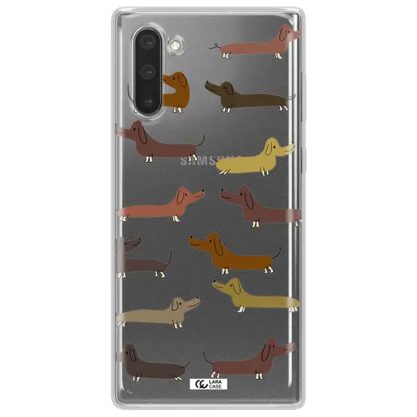 Dachshund Dogs Samsung Note 10 Clear TPU Case