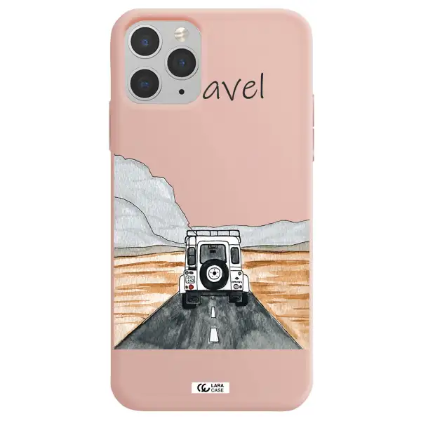 Off-Road Travel Apple iPhone 11 pro Silicone pastel pink Case