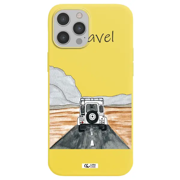 Off-Road Travel Apple iPhone 12 pro max Silicone canary yellow Case