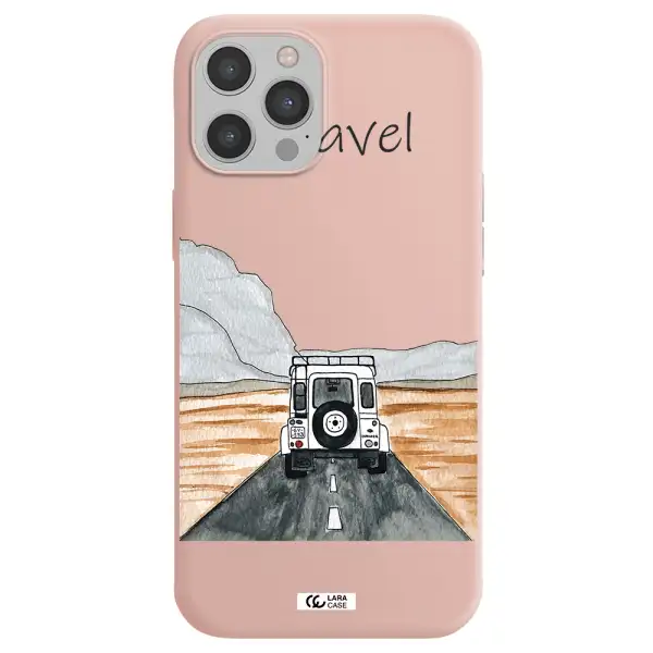 Off-Road Travel Apple iPhone 12 pro max Silicone pastel pink Case