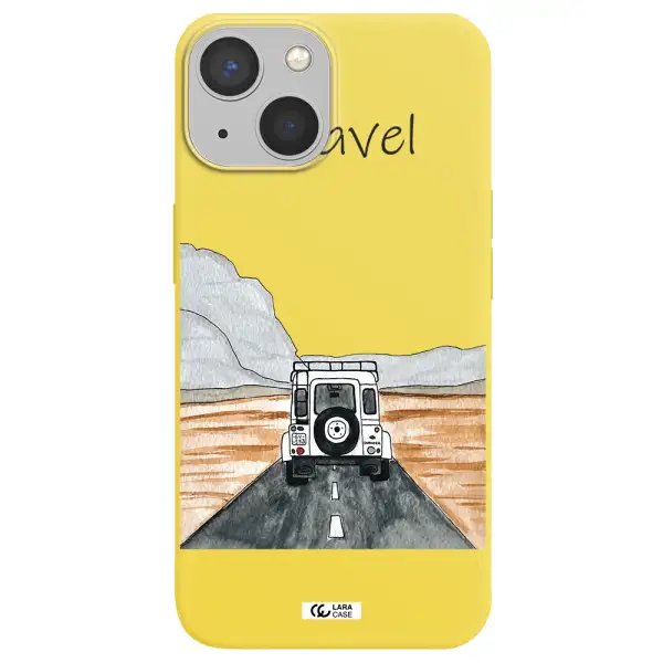 Off-Road Travel Apple iPhone 13 mini Silicone canary yellow Case
