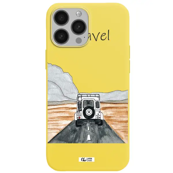 Off-Road Travel Apple iPhone 13 Pro Max Silicone canary yellow Case