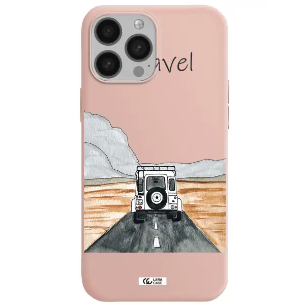 Off-Road Travel Apple iPhone 13 Pro Max Silicone pastel pink Case