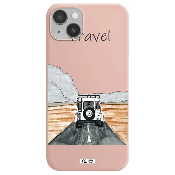 Off-Road Travel Apple iPhone 14 plus Silicone pastel pink Case