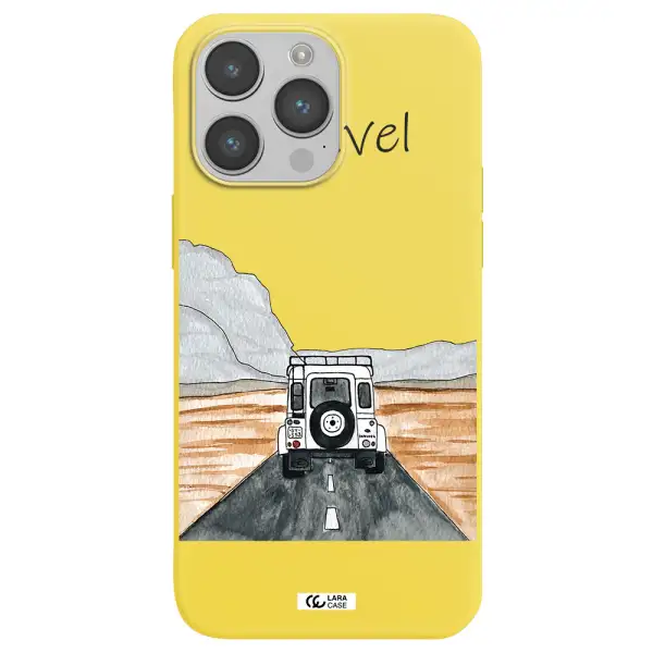Off-Road Travel Apple iPhone 14 pro max Silicone canary yellow Case