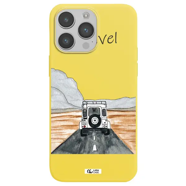 Off-Road Travel Apple iPhone 14 pro Silicone canary yellow Case