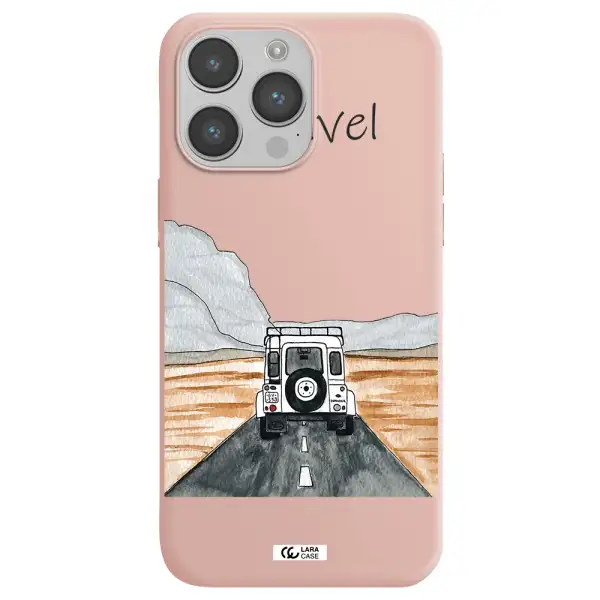 Off-Road Travel Apple iPhone 14 pro Silicone pastel pink Case