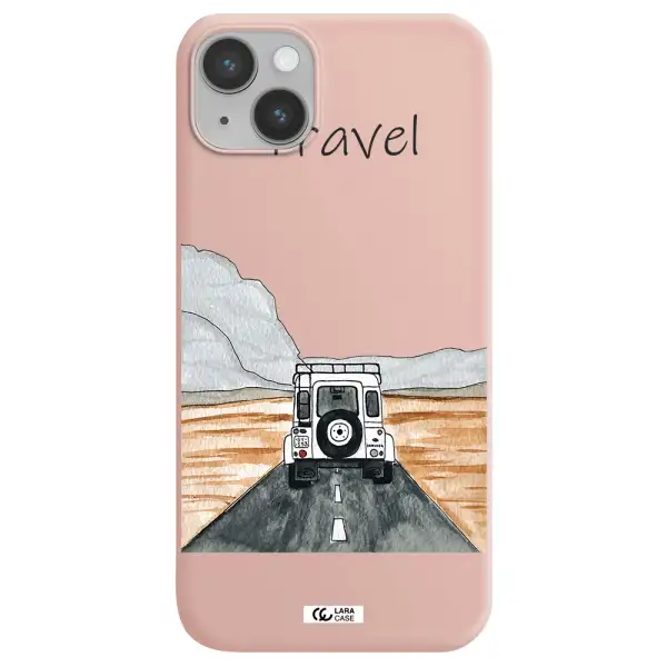 Off-Road Travel Apple iPhone 14 Silicone pastel pink Case