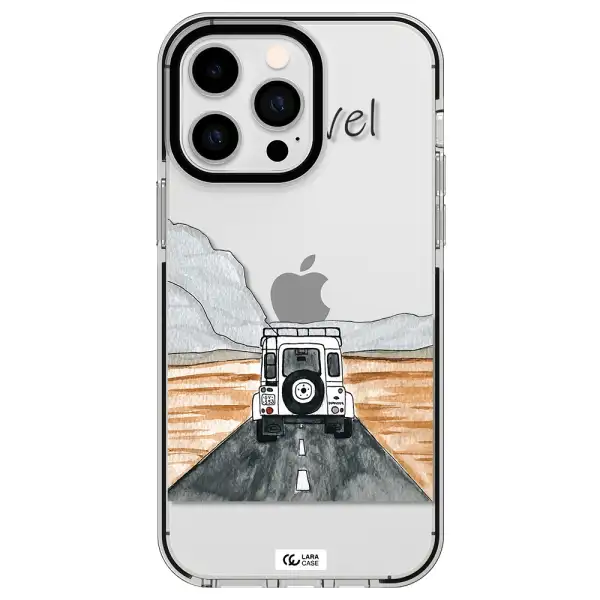 Off-Road Travel Apple iPhone 15 Pro impact black border Case