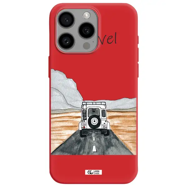 Off-Road Travel Apple Iphone 15 Pro Max Silicone Imperial Red Case