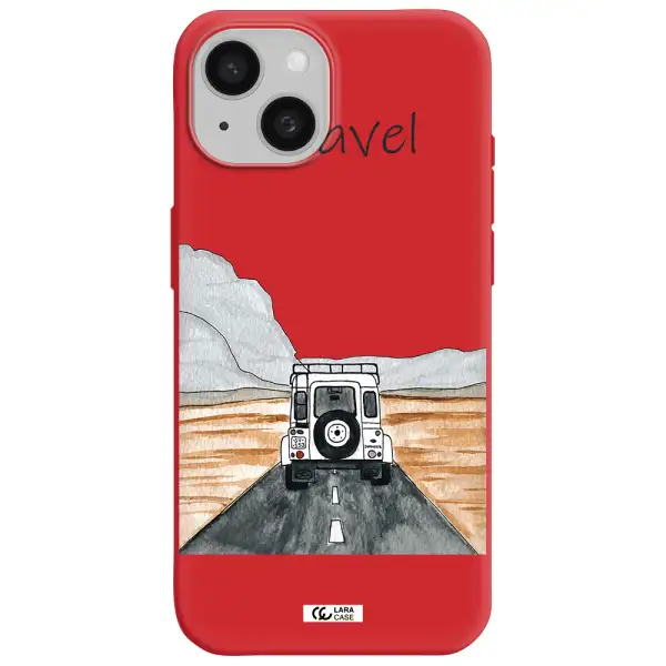 Off-Road Travel Apple Iphone 15 Silicone Imperial Red Case