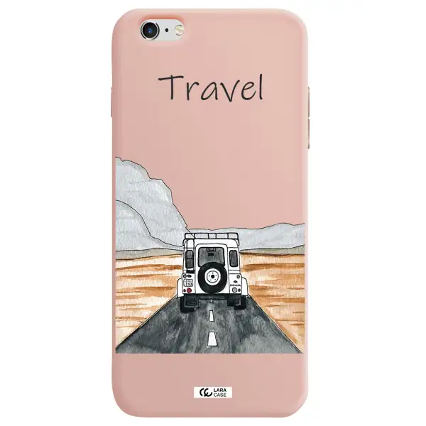 Off-Road Travel Apple iPhone 6 s plus Silicone pastel pink Case