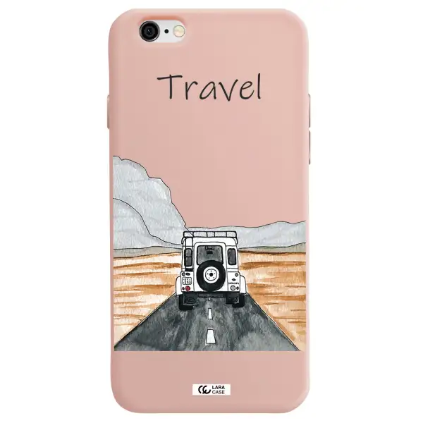 Off-Road Travel Apple iPhone 6 Silicone pastel pink Case
