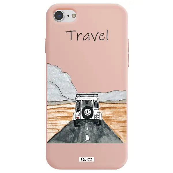Off-Road Travel Apple iPhone 7 Silicone pastel pink Case