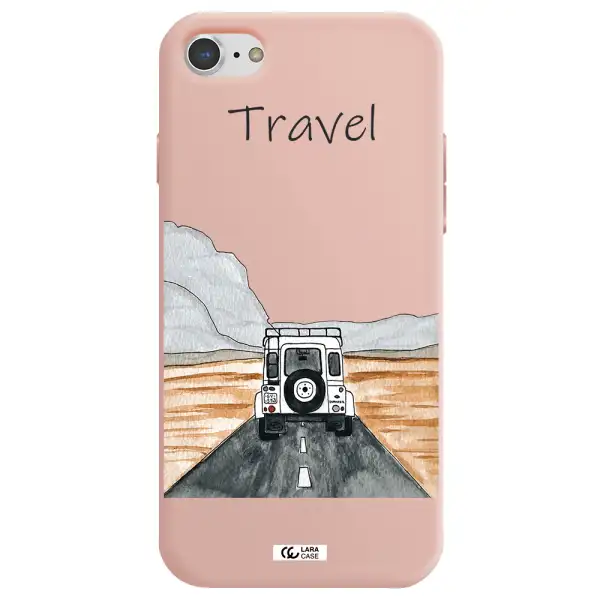 Off-Road Travel Apple iPhone 8 Silicone pastel pink Case