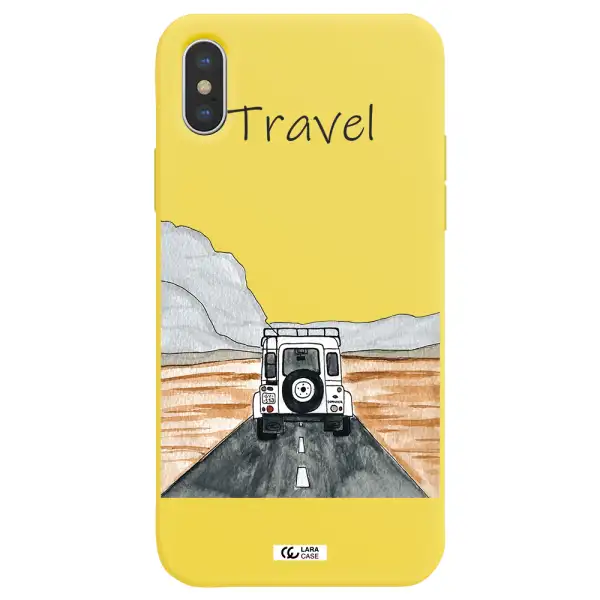 Off-Road Travel Apple iPhone XS Silicone canary yellow Case