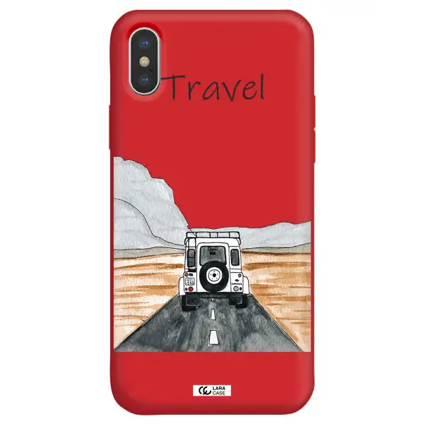 Off-Road Travel Apple iPhone XS Silicone Imperial Red Case