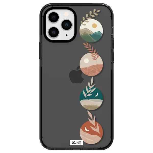 Natural Landscape Apple iPhone 11 pro impact Smoke Black Case