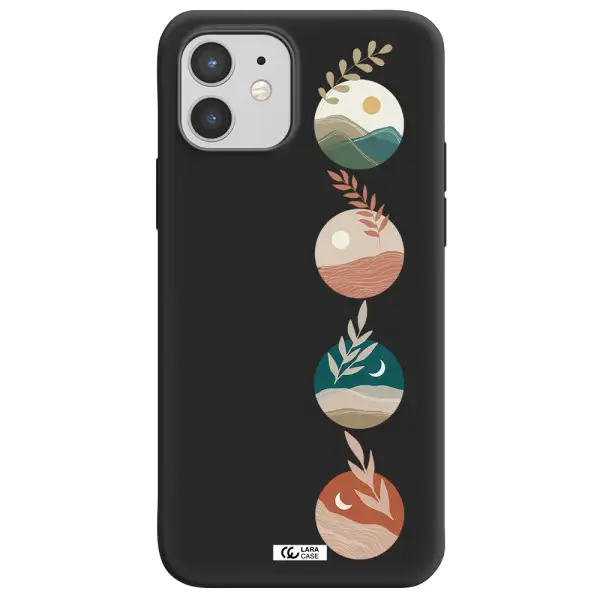 Natural Landscape Apple iPhone 12 mini Silicone black Case