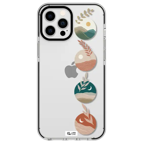 Natural Landscape Apple iPhone 12 pro max impact black border Case