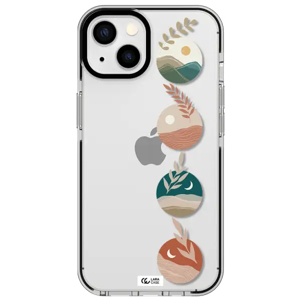 Natural Landscape Apple iPhone 13 impact black border Case