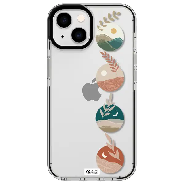 Natural Landscape Apple iPhone 14 impact black border Case